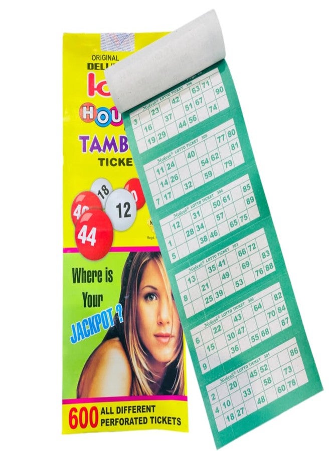 *MUKESH* Tambola Tickets- 1800 Tickets (3 Books)- Each Book Contains 600 Tickets | for Indoor housie & Party Games| Best for Birthday and Kitty Parties| Multicolour - Image 2